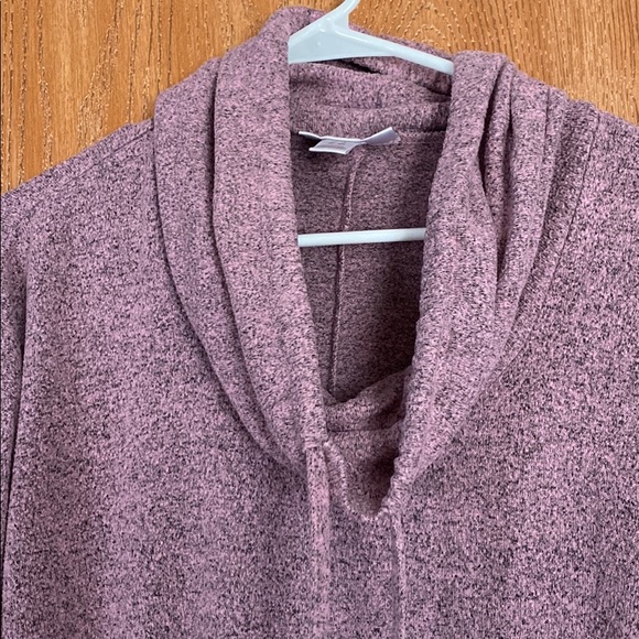 Oversized Light Purple/Black Maternity Sweater - Picture 2 of 4